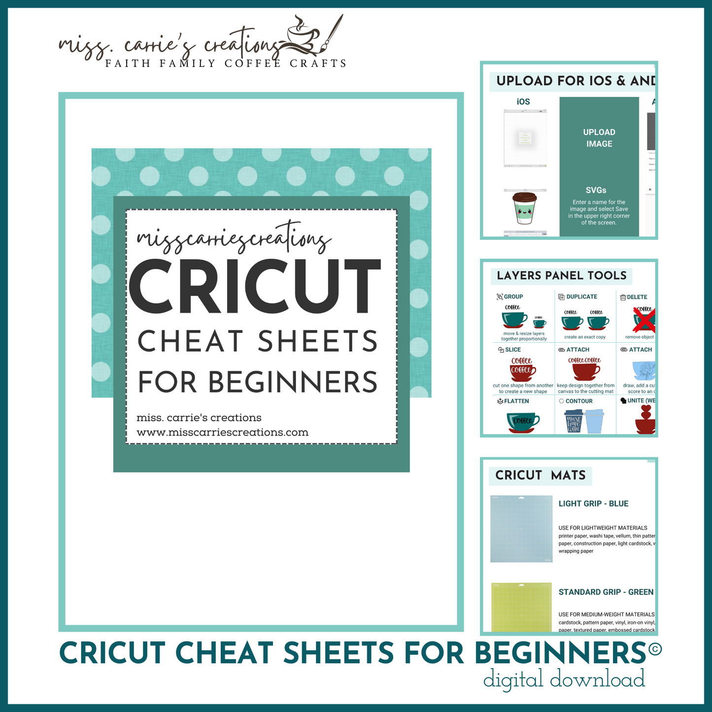 Cricut Cheat Sheets for Beginners